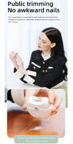 USB Rechargeable Electric Nail Clipper with LED Light - Image 22