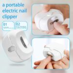 USB Rechargeable Electric Nail Clipper with LED Light - Image 23