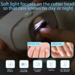 USB Rechargeable Electric Nail Clipper with LED Light - Image 27