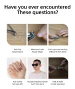 USB Rechargeable Electric Nail Clipper with LED Light - Image 9