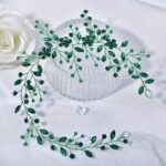 Vintage Rhinestone Leaf Headband – Elegant Bridal Hair Accessory - Image 2