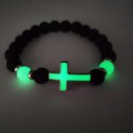 Volcano Stone Glow Cross Bracelet - Image 6