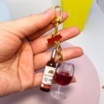 Wine Bottle & Glass Keychain - Image 7