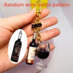 Wine Bottle & Glass Keychain - Image 2