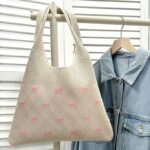 Women's Knitted Shoulder Tote Bag - Image 11
