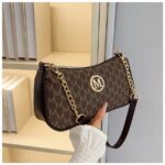 Women's PU Leather Shoulder Bag with Chain Strap - Image 3