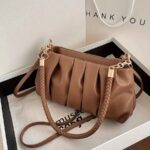Women's Pleated Shoulder & Crossbody Handbag - Image 3
