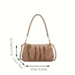 Women's Pleated Shoulder & Crossbody Handbag - Image 5