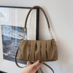 Women's Pleated Shoulder & Crossbody Handbag - Image 8