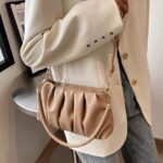 Women's Pleated Shoulder & Crossbody Handbag - Image 10