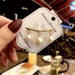 Elegant Pearl Safety Pin Brooch – Gold-Tone Decorative Collar & Dress Pin - Image 8