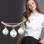 Elegant Pearl Safety Pin Brooch – Gold-Tone Decorative Collar & Dress Pin - Image 9