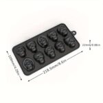 10-Cavity Skull Silicone Ice Cube Mold - Image 2