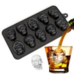 10-Cavity Skull Silicone Ice Cube Mold