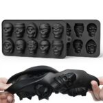 10-Cavity Skull Silicone Ice Cube Mold - Image 4