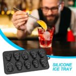 10-Cavity Skull Silicone Ice Cube Mold - Image 5
