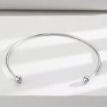 1 Classic Simple Smooth Double Ball Necklace - Image 3