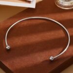 1 Classic Simple Smooth Double Ball Necklace - Image 4
