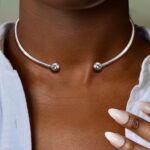 1 Classic Simple Smooth Double Ball Necklace