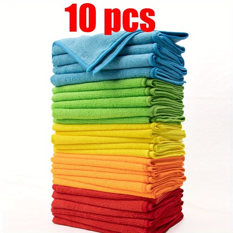 10pcs Multi-Purpose Microfiber Cleaning Towels