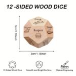 12-Sided Wooden Food Dice - Image 2