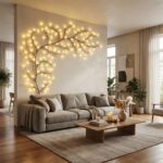 1pc 48-LED Vine Branch String Lights – 150cm Bendable Branch Lights with 8 Flash Modes, USB Powered for Home & Party Decor