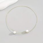1pc Golden Chain Beaded Necklace – Women's Fashion Choker Necklace for Daily Wear - Image 5