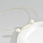 1pc Golden Chain Beaded Necklace – Women's Fashion Choker Necklace for Daily Wear - Image 2