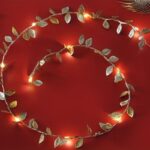 1pc Golden Leaf LED String Lights – 2m Battery-Operated Decorative Fairy Lights for Home, Bedroom, Wedding & Christmas - Image 6