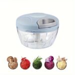 1pc Multifunctional Vegetable Cutter & Garlic Masher – 500/900ml - Image 4