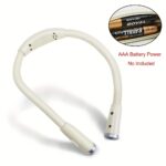 1pc White Dimmable LED Studying Reading Night Light, Eye Protection Neck Light, USB Rechargeable or AAA Battery Powered, Portable Neck Lamp for Night Running, Reading & Bedside Use - Image 4