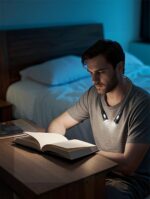 1pc White Dimmable LED Studying Reading Night Light, Eye Protection Neck Light, USB Rechargeable or AAA Battery Powered, Portable Neck Lamp for Night Running, Reading & Bedside Use