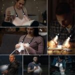 1pc White Dimmable LED Studying Reading Night Light, Eye Protection Neck Light, USB Rechargeable or AAA Battery Powered, Portable Neck Lamp for Night Running, Reading & Bedside Use - Image 6