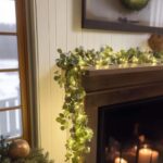 2-Set Eucalyptus Leaf String Lights – 30 LED Warm White Lights with Wreath Garland for Holiday Decor - Image 4