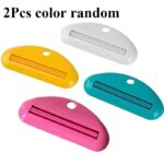 2pcs Random Color Multi-Functional Toothpaste Squeezer, Anti-Waste Toothpaste Tube Roller, Compact & Portable Toothpaste Squeezer for Daily Use and Travel