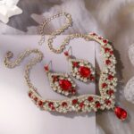 2pcs/Set Fashionable Multi-Color Rhinestone Necklace Set - Image 15