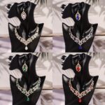 2pcs/Set Fashionable Multi-Color Rhinestone Necklace Set - Image 5