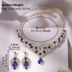2pcs/Set Fashionable Multi-Color Rhinestone Necklace Set - Image 6