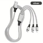 3-In-1 Fast Charging USB Cable – 1.2M Nylon Braided Multi-Connector Charging Cable for iPhone, Samsung, Android & Type-C Devices - Image 5