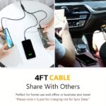 3-In-1 Fast Charging USB Cable – 1.2M Nylon Braided Multi-Connector Charging Cable for iPhone, Samsung, Android & Type-C Devices - Image 6