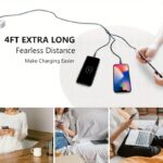 3-In-1 Fast Charging USB Cable – 1.2M Nylon Braided Multi-Connector Charging Cable for iPhone, Samsung, Android & Type-C Devices - Image 9