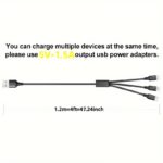 3-In-1 Fast Charging USB Cable – 1.2M Nylon Braided Multi-Connector Charging Cable for iPhone, Samsung, Android & Type-C Devices - Image 10