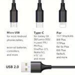 3-In-1 Fast Charging USB Cable – 1.2M Nylon Braided Multi-Connector Charging Cable for iPhone, Samsung, Android & Type-C Devices - Image 13