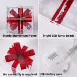 3-Piece Christmas Gift Box Set – Transparent Decorative Gift Boxes with Red Bows - Image 6