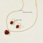 3-Piece Elegant Heart Pendant Necklace & Earrings Set – Fashionable Jewelry Set for Women - Image 6