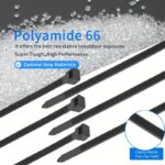300pcs Heavy-Duty Nylon Cable Ties – Assorted Sizes - Image 3