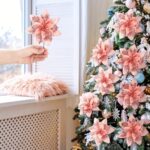 36-Piece Glitter Christmas Floral Ornament Set – 12 Flower Decorations with Clips & Stems - Image 13