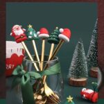 4/6-Piece Christmas Stainless Steel Spoon & Fork Set – Cute Cartoon Holiday Tableware for Parties and Gifting - Image 13