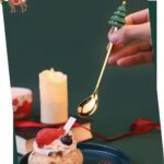 4/6-Piece Christmas Stainless Steel Spoon & Fork Set – Cute Cartoon Holiday Tableware for Parties and Gifting - Image 9