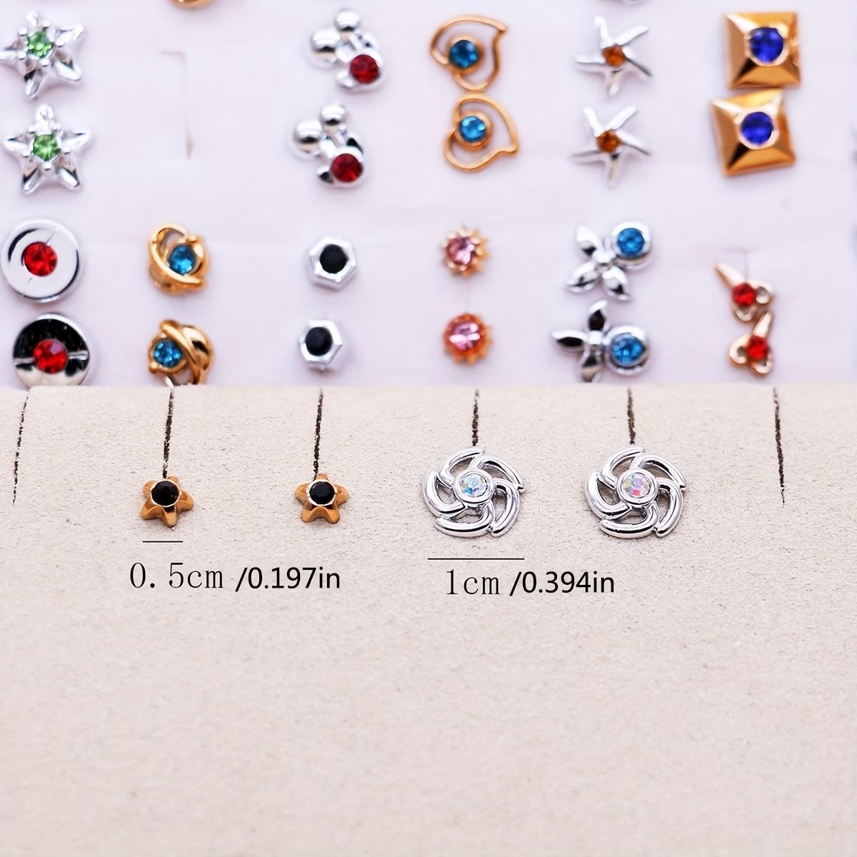 50 Pairs Random Mixed Resin Plastic Glue Needle Small Ear Studs Set (1) 50 Pairs Random Mixed Resin Plastic Glue Needle Small Ear Studs Set